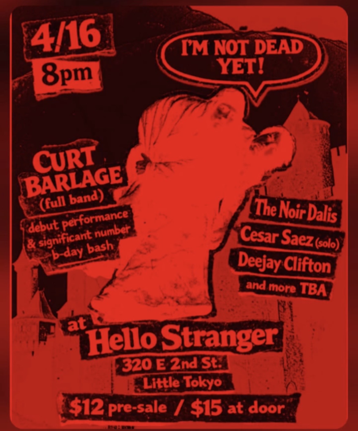 I'M NOT DEAD YET! flyer