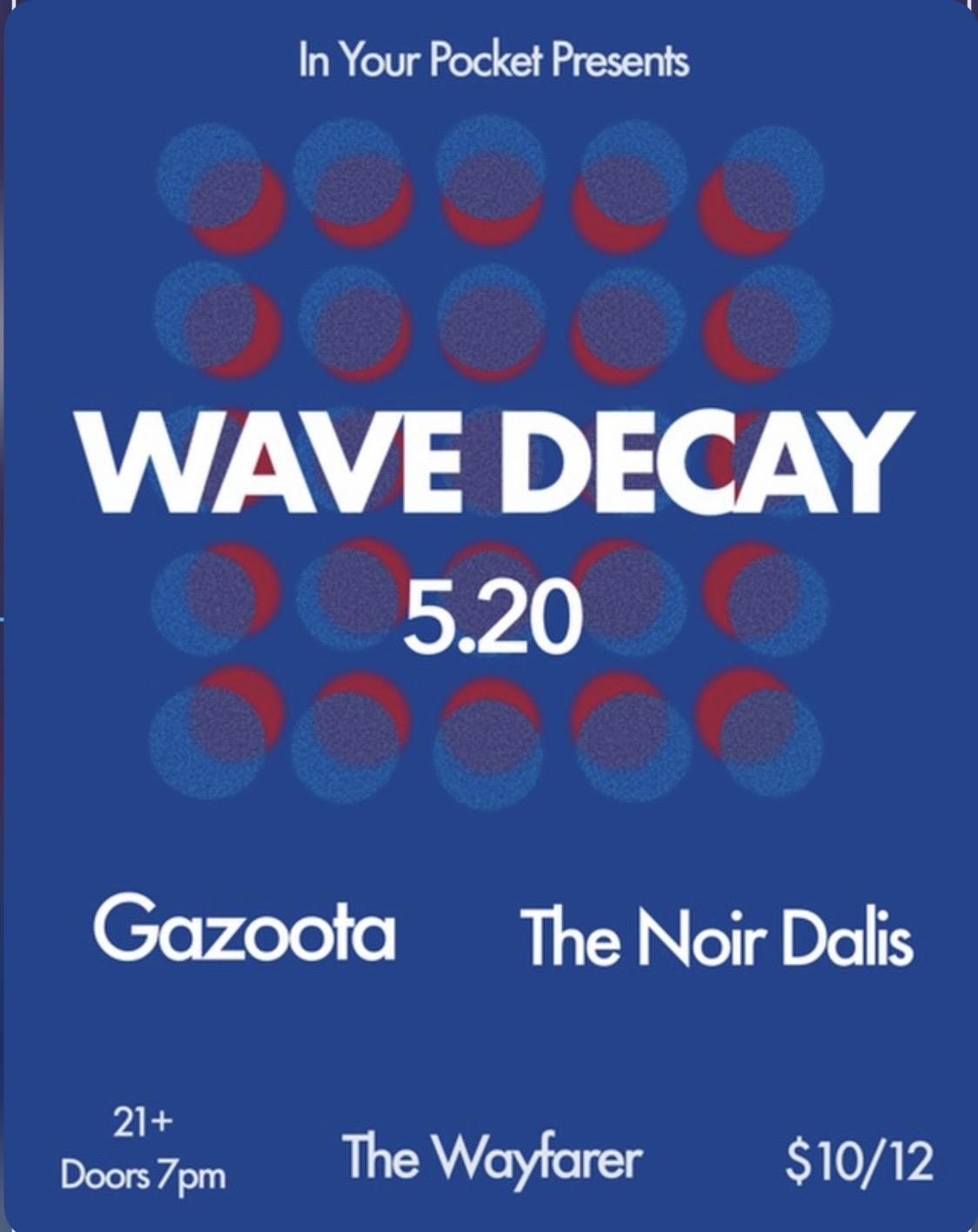 IN YOUR POCKET PRESENTS flyer