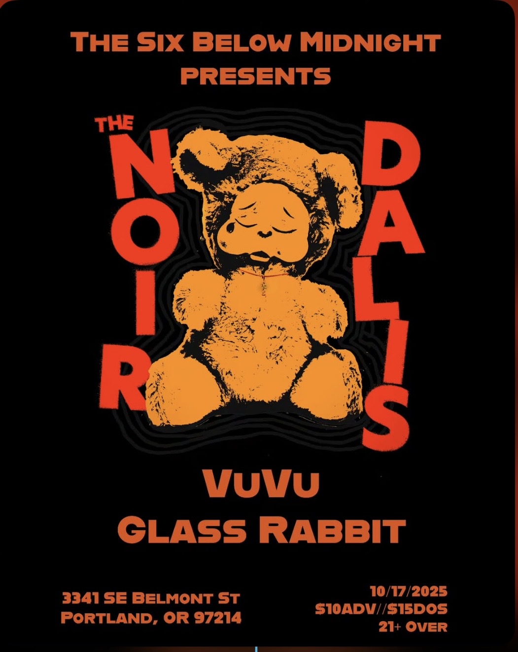 THE SIX BELOW MIDNIGHT PRESENTS: flyer